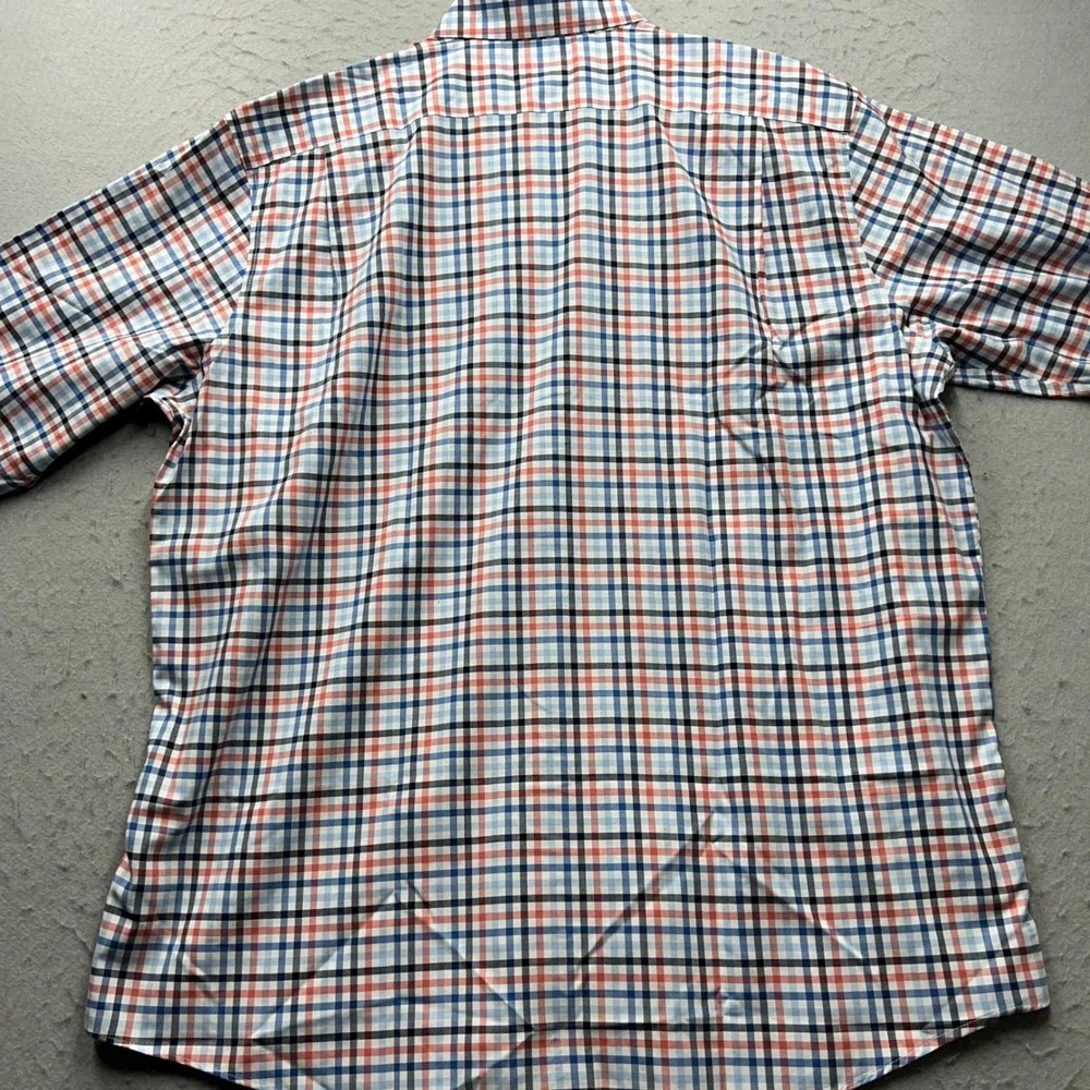 LL Bean Mens XL Regular Traditional Fit Wrinkle Free Cotton Plaid Shirt 288292